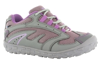 Hi-Tec Kids Meridian Low Waterproof Junior Multisport Shoe in Steel Grey,  Horizon & Orchid