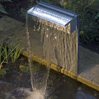 Ubbink Niagra Stainless Steel Waterfall 30cm WITH LED LIGHTS