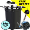 Velda Clear Control 100 Pond Filter+ Filter Media Pack + 36w UVC + FREE 300w Heater + PondPush Pond Pump 17000