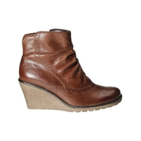 Knight modern wedge ankle boots in tan leather