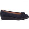 Lesley wide fit wedge pumps in nightblue suede