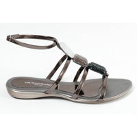 Rapisardi 7713 Italian designer evening sandals in pewter
