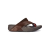 Sling Leather mens cross strap sandals in brown