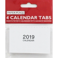 2019 Calendar Tabs - Pack Of 4