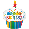 22 Inch Birthday Cupcake Super Shape Helium Balloon