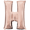 34 Inch Light Rose Gold Letter H Helium Balloon