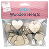 60 Wooden Hearts
