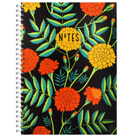 A4 Carnation Floral Notebook