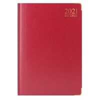 A4 Red Luxury 2021 Day A Page Diary