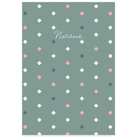 A5 Flexi Green Diamonds Notebook
