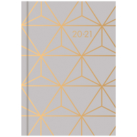 A6 Geo Grey Week To View 2021 Academic Diary