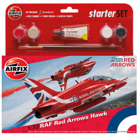 Airfix Raf Red Arrows Hawk 1:72 Scale Model Starter Set