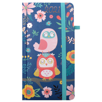 Blue Floral 2021 Slim Week To View Pocket Diary