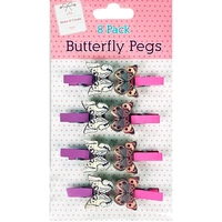 Butterfly Pegs Pack Of 8