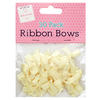 Cream Ribbon Bows: Pack Of 30