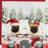 Dogs In A Car Premium Christmas Cards - Pack Of 10