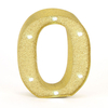 Gold Glitter Light Up Letter O