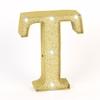 Gold Glitter Light Up Letter T