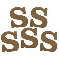 Mdf Letter S: Pack Of 5