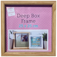 Natural Deep Box Frame - 25Cm X 25Cm