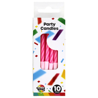 Pink Cake Candles: Pack of 10