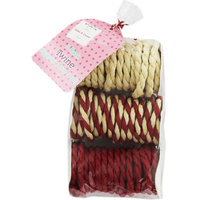 Red And Natural Twine - Pack Of 3