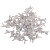 Silver Ribbon Bows: Pack Of 60