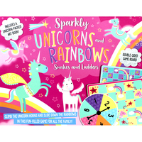 Sparkly Unicorn And Rainbows: Snakes And Ladders