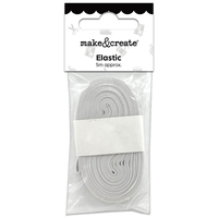 White Elastic: 5m