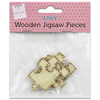 Wooden Jigsaw Pieces: Pack Of 4