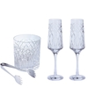 Dartington Harris Flute and Ice Bucket Gift Set Clear