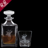 Engraved Game Roebuck Decanter & One Engraved Roebuck Tumbler