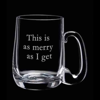 Falstaff Tankard - Hand engraved "This is as merry as I get"
