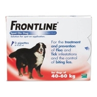 Frontline Spot On Very Large Dog 40-60kg (6 pipettes)