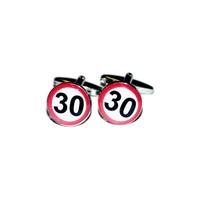 30 Mph Sign Novelty Cufflinks