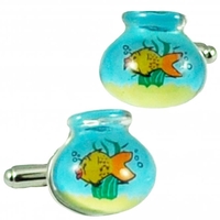 3D Goldfish Bowl Cufflinks