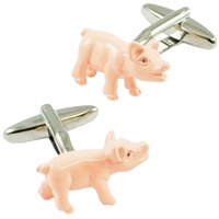 3D Pig Novelty Cufflinks