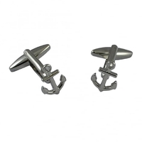 Anchor Cufflinks - Silver Colour