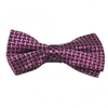 Black & Magenta Pink Patterned Silk Bow Tie