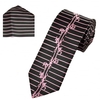 Black & Pink Horizontal Stripe Pattern Men