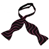 Black & Pink Swirl Patterned Self Tie Bow Tie