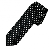 Black & White Polka Dot Boys Skinny Tie