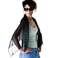 Black Chiffon Scarf