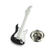 Black Guitar Lapel Pin Badge