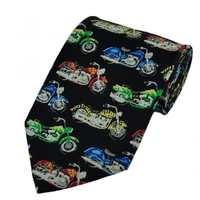 Colourful Motorbikes Silk Novelty Tie