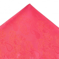 Coral Pink Paisley Patterned Pocket Square Handkerchief