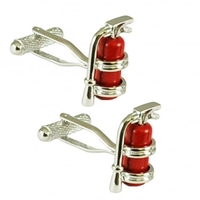 Fire Extinguisher Novelty Cufflinks