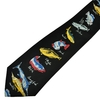 Fish with Names Black Mens Novelty Tie