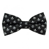 Fleur de Lis Black & Silver Silk Bow Tie