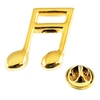 Gold Plated Quaver Music Note Lapel Pin Badge